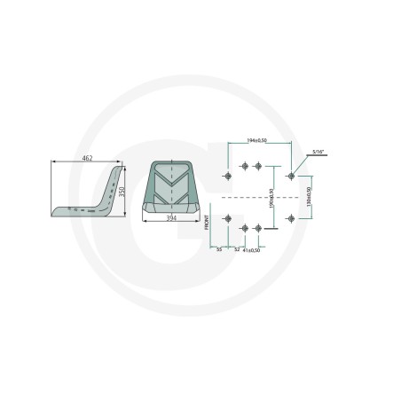 Sitz für KUBOTA kompatiblen Rasentraktor verschiedene PVC-Modelle 25270094