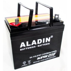 Batteria ermetica al gel ALADIN 12V 28Ah polo positivo sinistro per trattorino | Newgardenstore.eu