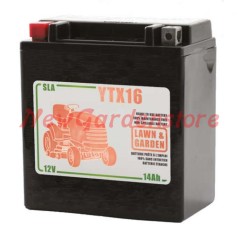 12V/14Ah gel battery positive pole left charge 310011 Mower tractor