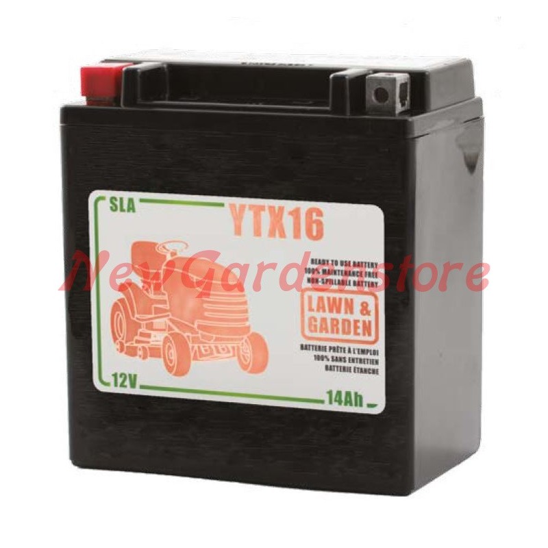 Batteria gel 12V/16Ah polo positivo sinistra 310011 TRATTORINO TAGLIAERBA