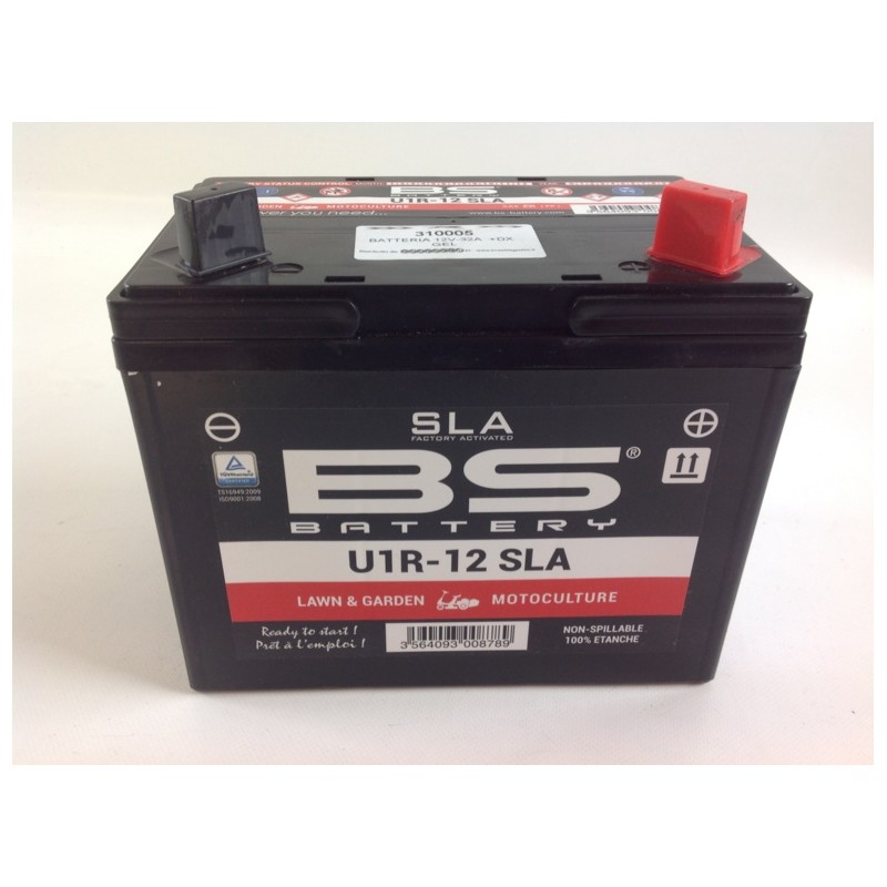 Batteria gel avviamento BS trattorino rasaerba 12V/32A 310005 polo + Destro maxi spunto 400 A