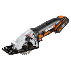 Sierra circular compacta WORX WX527.2 20V con batería de 2 Ah + cargador rápido | Newgardenstore.eu