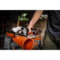 WORX WX527.2 20-Volt-Kompaktkreissäge mit 2-Ah-Akku und Schnellladegerät | Newgardenstore.eu