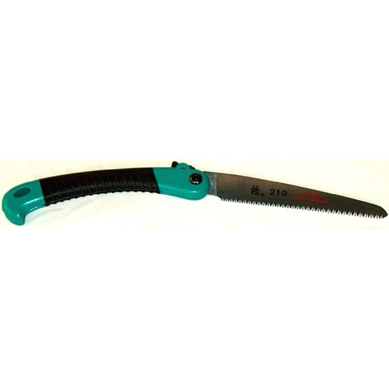 210 mm folding hacksaw with curved chromium-plated steel blade