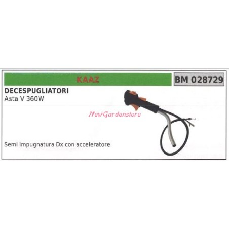 Semi impugnatura dx con acceleratore KAAZ decespugliatore 028729 | Newgardenstore.eu