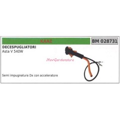 Semi-Hand grip right with throttle KAAZ brushcutter 028731