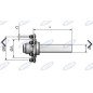 Axle shaft without brake type 4-hole fiat for trailer and tank AMA 11680