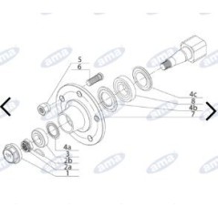 Brakeless axle shaft type 5-hole 200 mm for trailer and tank AMA 11684 | Newgardenstore.eu