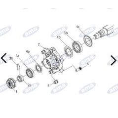 Brakeless, 6-hole type axle shaft for AMA trailer and tank