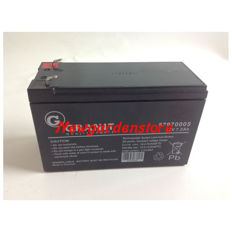GEL-Batterie Elektrostart Rasentraktor 12V 7,5Ah 57970005