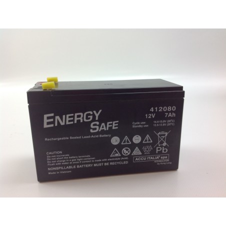 VRLA ENERY SAFE 12V 7.0 Ah lead-acid sealed battery C20 00412080 | Newgardenstore.eu
