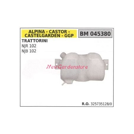 Réservoir de carburant ALPINA moteur de tracteur de pelouse NJR 102 NJB 102 045380 | Newgardenstore.eu