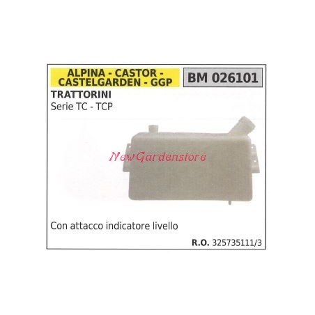 Depósito de combustible ALPINA Motor para tractor de césped SERIE TC-TCP 026101 | Newgardenstore.eu