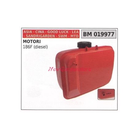 Serbatoio carburante CINA motore motozappa 186F DIESEL 019977 | Newgardenstore.eu