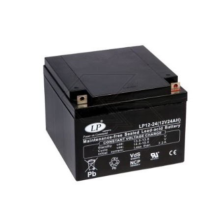 Battery for various AGM CB24-12 models 24 Ah 12 V pole + RIGHT | Newgardenstore.eu