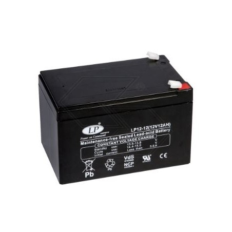 Batería para varios modelos AGM NP12-12 12 Ah 12 V polo + IZQUIERDA | Newgardenstore.eu