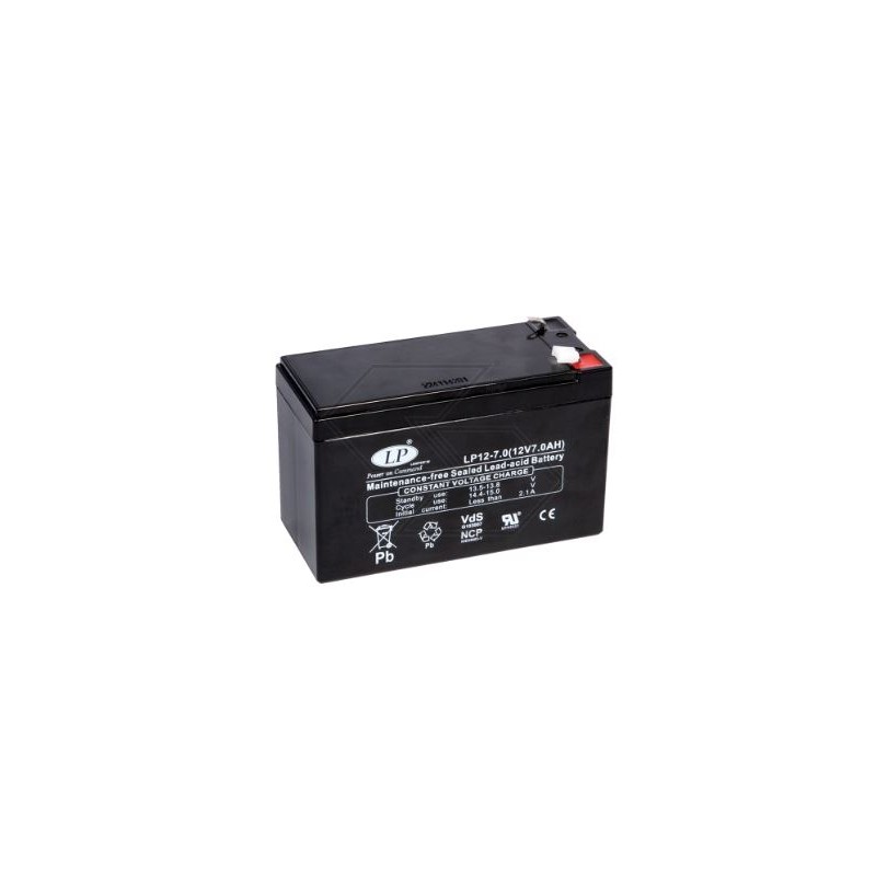 Batería para varios modelos AGM WP7-12 7 Ah 12 V polo + IZQUIERDA