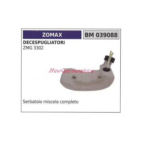Réservoir ZOMAX ZMG 3302 039088 moteur de débroussailleuse | Newgardenstore.eu