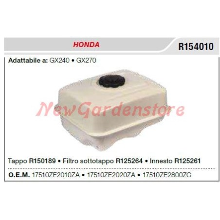 HONDA tronçonneuse GX240 270 R154010 réservoir | Newgardenstore.eu