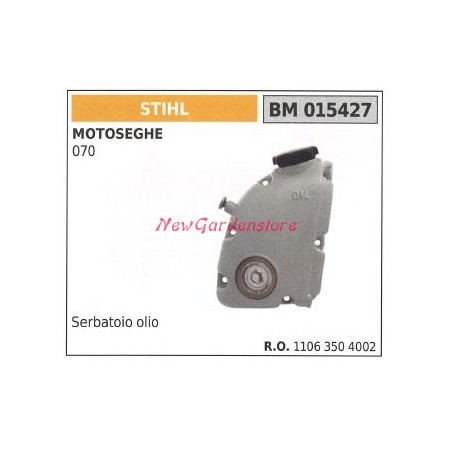 STIHL Kettensägenmotor-Öltank 070 015427 | Newgardenstore.eu