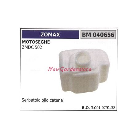 Serbatoio olio ZOMAX motore motosega ZMDC 502 040656 | Newgardenstore.eu