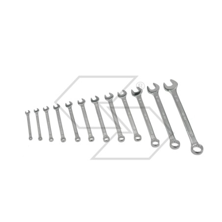 Set 12 chiavi combinate acciaio zincate conformi a DIN 3113 6 - 7 - 8 - 9 - 10