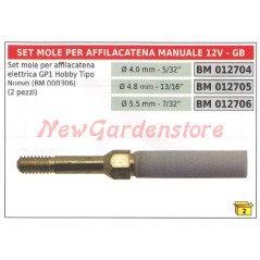 Juego de muelas de 2 piezas para afilador manual de cadenas GP1 HOBBY NEW GARDEN STORE 012706