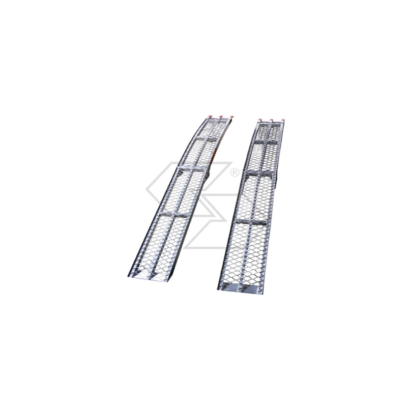 Juego de 2 rampas de jardinería plegables de aluminio 2300x300mm fácil acceso