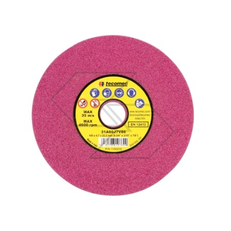 Set of 3 discs ruby-coloured coarse-grit grinding wheels for chainsaw chain sharpeners | Newgardenstore.eu