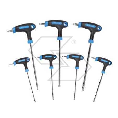 Set 7 chiavi acciaio zincate due teste torx impugnatura bimateriale ergonomica | Newgardenstore.eu