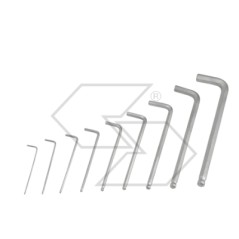 Set 9 chiavi acciaio zincate esagonali con sfera per brugole R330265 | Newgardenstore.eu