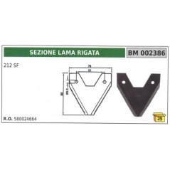 Sezione lama rigata per motofalciatrice 212 SF dente barra falciante BCS 622 | Newgardenstore.eu