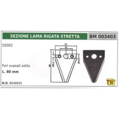 Sezione lama rigata stretta per motofalciatrice D2002 | Newgardenstore.eu