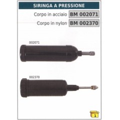 Siringa a pressione corpo in acciaio codice 002071 | Newgardenstore.eu