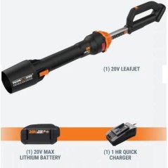 WORX WG543E cordless blower with 20 V 4.0 Ah battery and rapid charger | Newgardenstore.eu