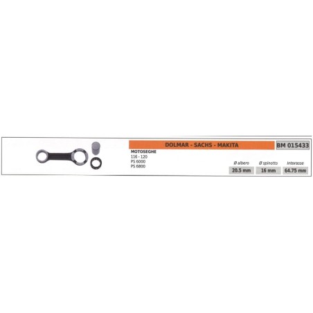 Piston rod DOLMAR chainsaw 116 120 PS 6000 6800 015433 | Newgardenstore.eu