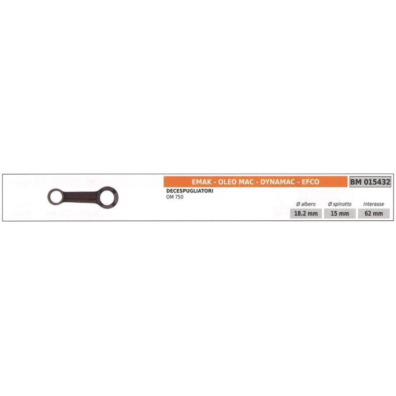 Piston rod EMAK OM 750 brushcutter 015432