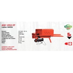 ATTILA ASE 1552-5T cortadora de troncos horizontal eléctrica con motor 230V 1500W