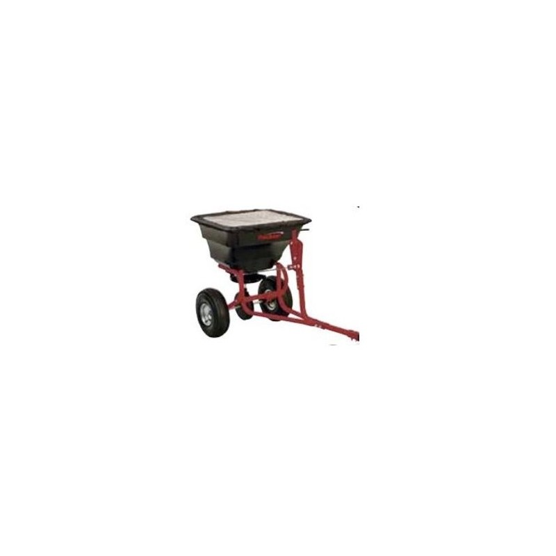 Wheeled towable fertiliser spreader for lawn tractors capacity 34kg