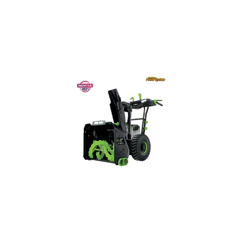 EGO SNT 2400 E battery-operated 56 Volt snow thrower with two-stage wheel drive
