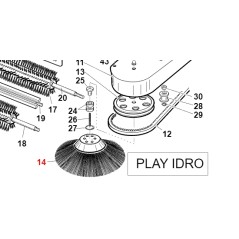 ORIGINAL GIANNI FERRARI Traktor PLAY GREEN Seitenbürste mit gemischten Borsten