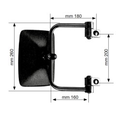 Right and left rear-view mirror for agricultural tractor | Newgardenstore.eu