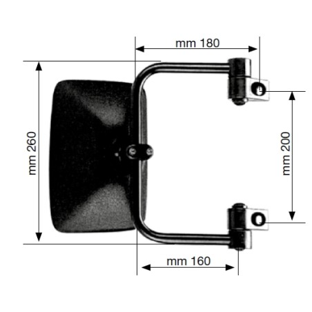 Espejo retrovisor derecho e izquierdo para tractor agrícola