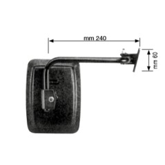 Right-side rearview mirror for farm tractor various models