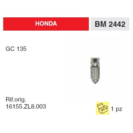 HONDA GC135 motor cortacésped aguja del carburador 16155-ZL8-003 16155.ZL8.003 | Newgardenstore.eu