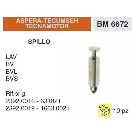 Carburettor pin kit for lawn tractor engine TECUMSEH LAV BVL 2392.0016 | Newgardenstore.eu