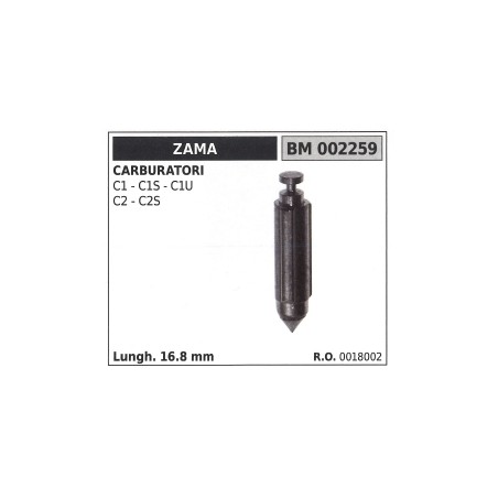 Spillo carburatore ZAMA motosega C1 - C1S - C1U - C2 lunghezza 16,8mm 0018002 | Newgardenstore.eu