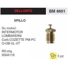 Pin with carburettor seat COZETTE INTERMOTOR DELL'ORTO engine 956A119 | Newgardenstore.eu