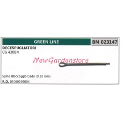 Pasador de bloqueo de la tuerca del engranaje cónico Desbrozadora GREENLINE CG 430BN 023147 | Newgardenstore.eu