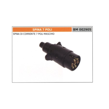 Male 7-pin plug code 002905 | Newgardenstore.eu